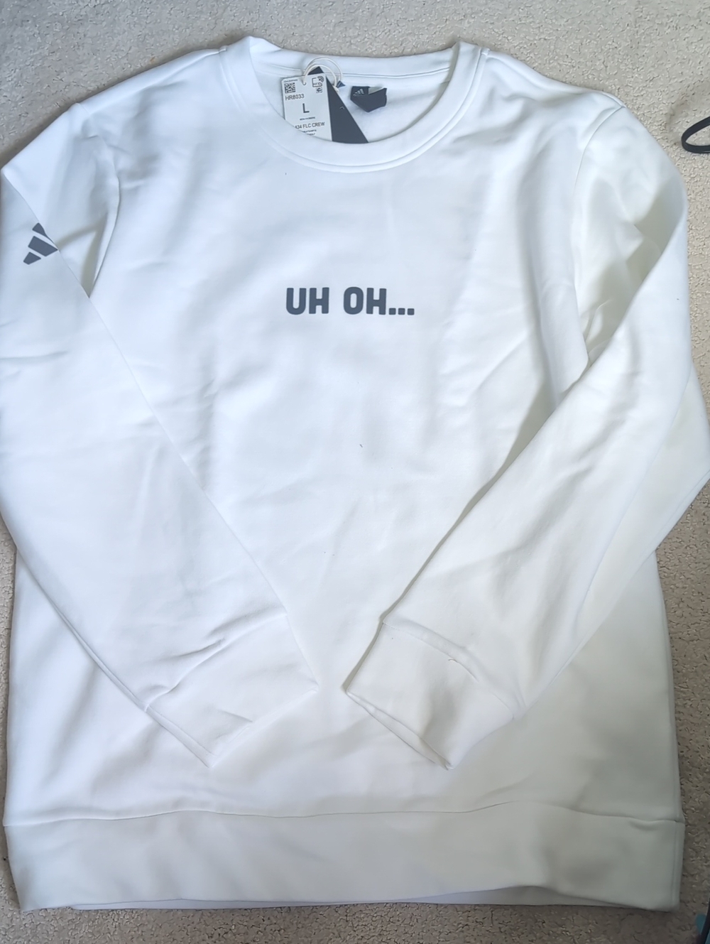 White Crewneck Uh Oh SpaghettiOs Sweatshirt